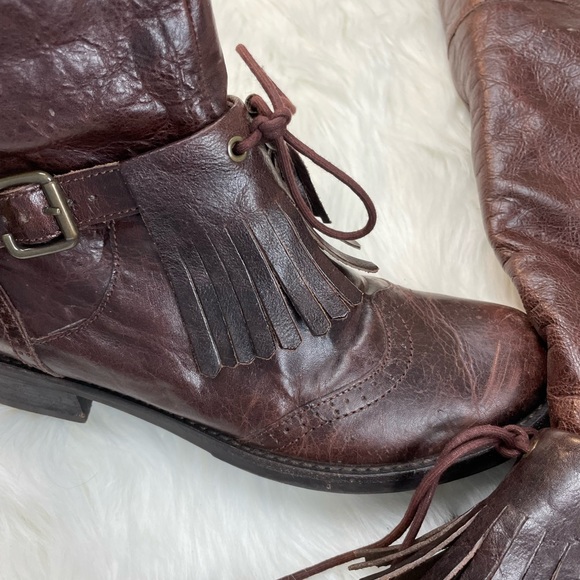 Welsh Boots Tall Womens Leather Brown Size 7.5 - Picture 7 of 14